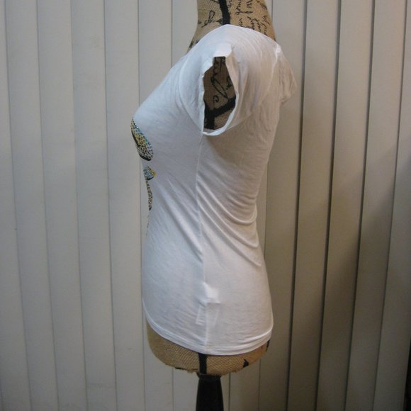 NWT Bebe logo white tee t shirt top XS extra small - Picture 3 of 5